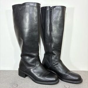 Martino Leather Knee-High Side Zip Boots- woman’s 6.5 M